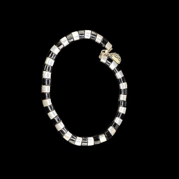 Napier silver black collar necklace with adjustable cuff bracelet silver black - Picture 7 of 13